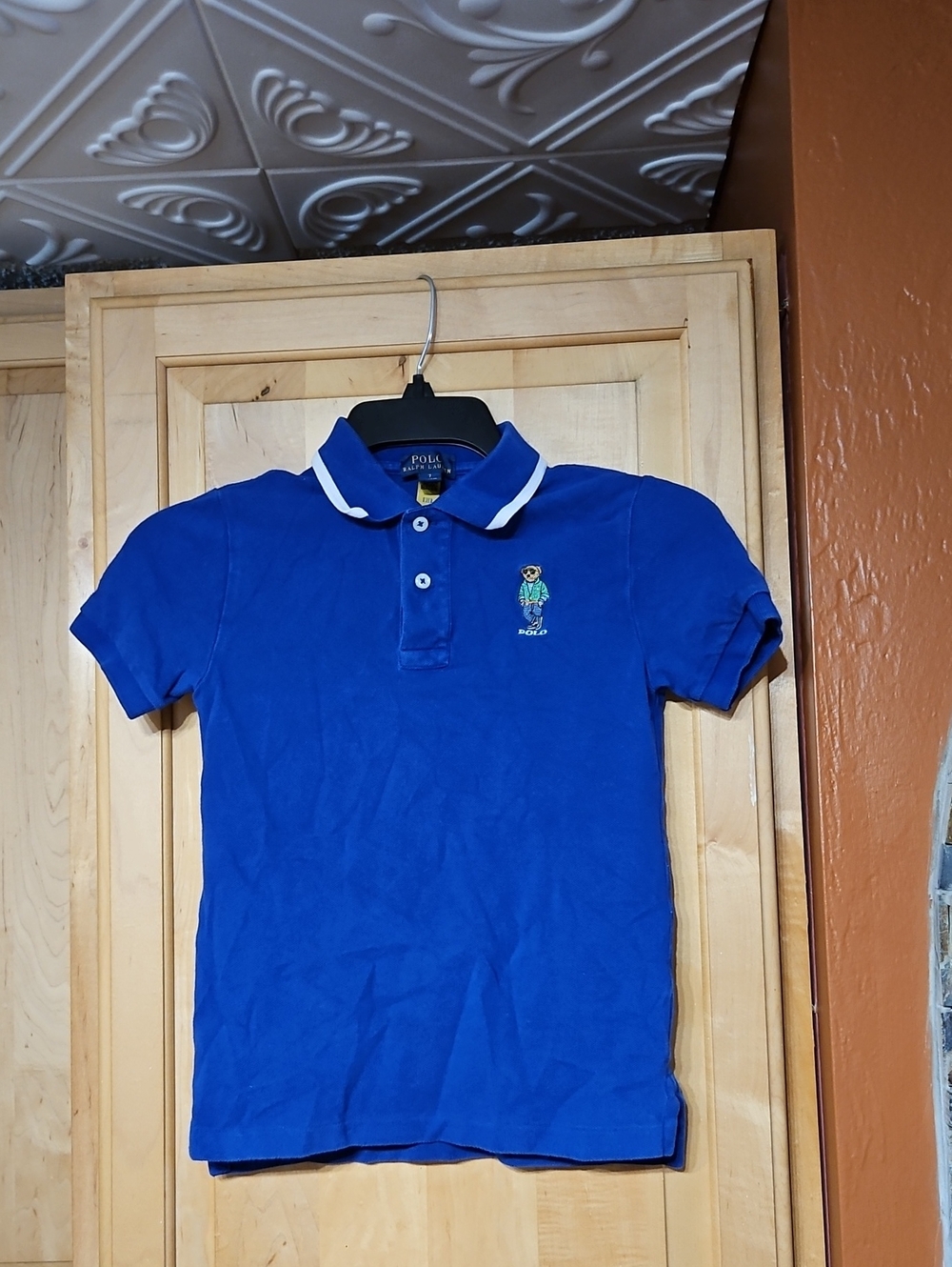 Polo Ralph Lauren Royal Blue Polo Bear Embroidery Short Sleeve Polo Shirt
